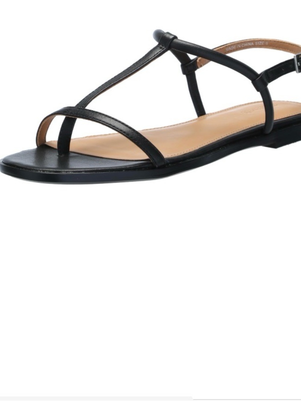 Madewell Black Minimal Strappy Sandal
